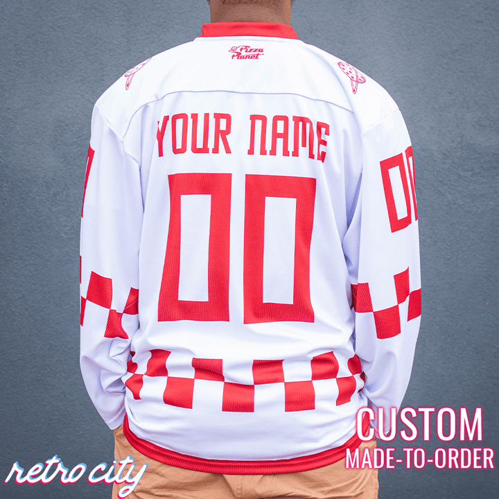 Personalized Pizza Planet Hockey Fan Jersey