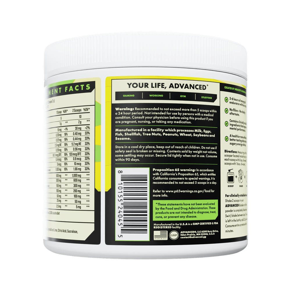 ADVANCED Lemon Lime Drink Mix