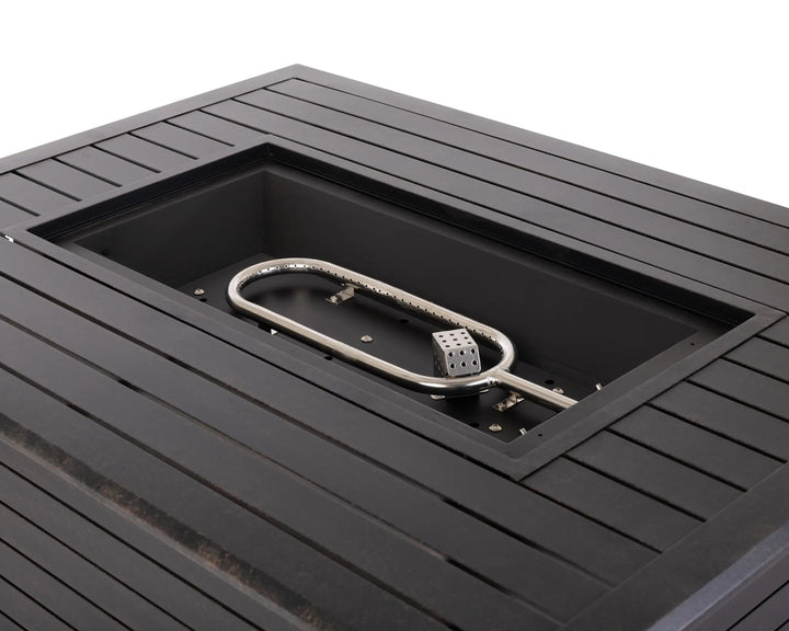 Longmont Aluminum Gas Fire Pit Table - 48" Rectangular