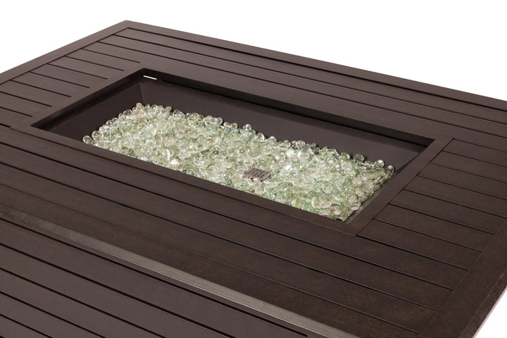 Longmont Aluminum Gas Fire Pit Table - 48" Rectangular