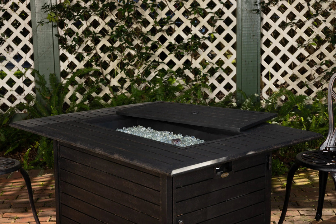 Longmont Aluminum Gas Fire Pit Table - 48" Rectangular