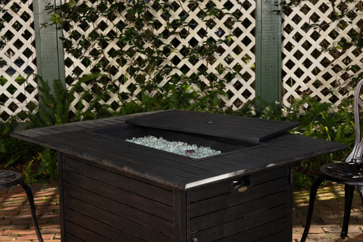 Longmont Aluminum Gas Fire Pit Table - 48" Rectangular