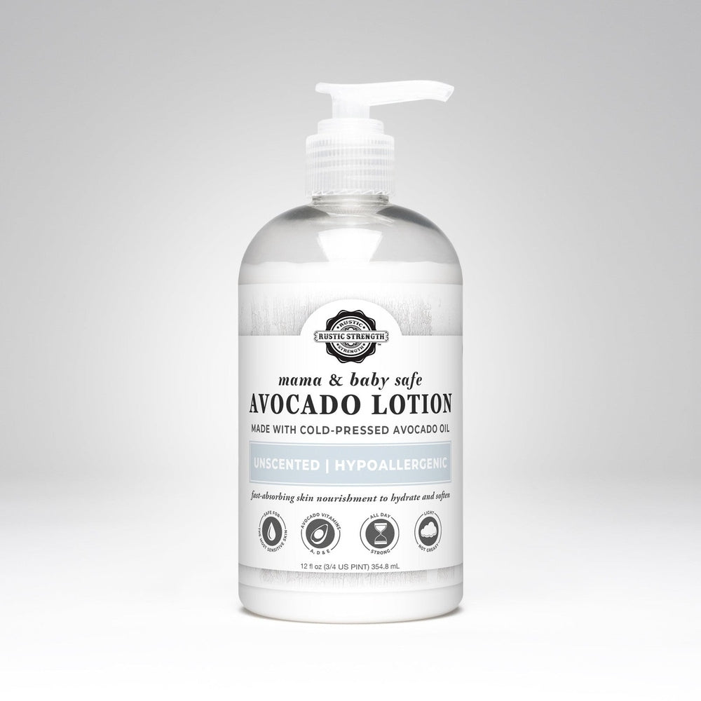 Rustic Strength Avocado Lotion | Mama + Baby Safe