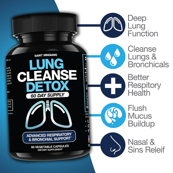 Lung Cleanse Detox, 60 Day Cleanse - Supports Lung Health Within Bronchial & Respiratory Systems
