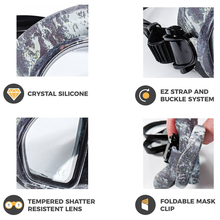 Camo Spearfishing Mask for Underwater Exploration