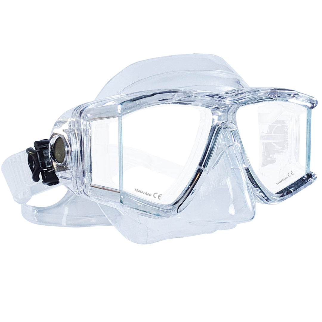 Double Lens Panoramic Mask for Underwater Vision