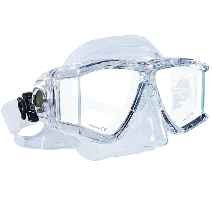 Double Lens Panoramic Mask for Underwater Vision