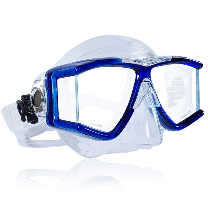 Double Lens Panoramic Mask for Underwater Vision