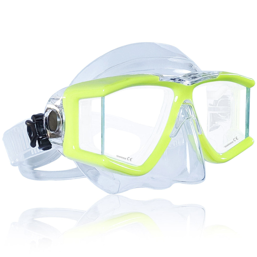 Double Lens Panoramic Mask for Underwater Vision