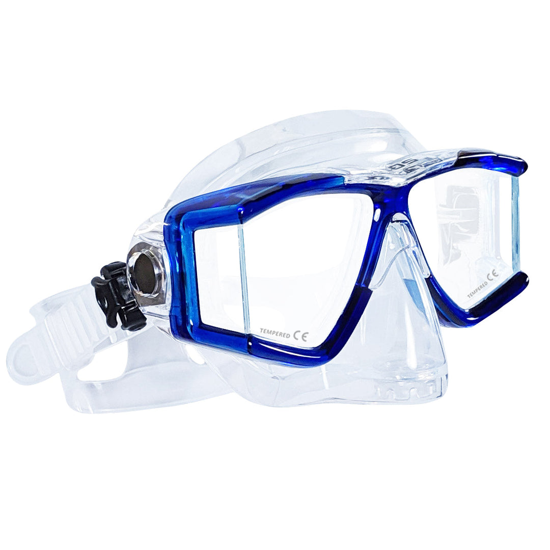Double Lens Panoramic Mask for Underwater Vision