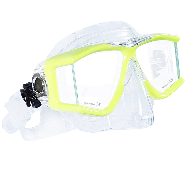 Double Lens Panoramic Mask for Underwater Vision