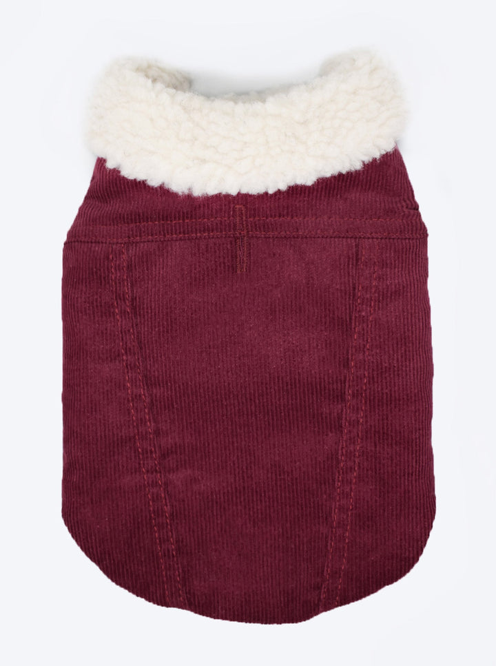 Stylish Corduroy Dog Coat for Fall Comfort