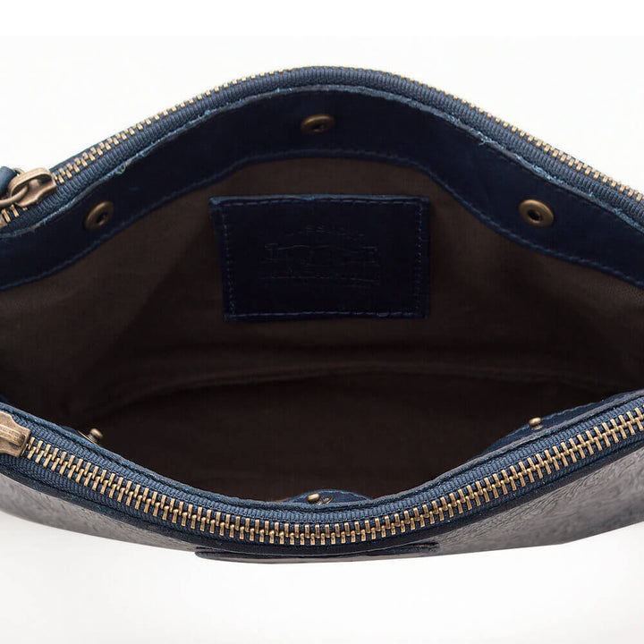 Tooled Leather Crossbody Bag