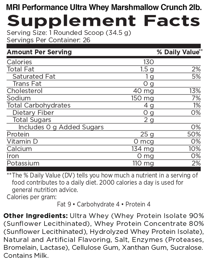 MRI Performance Ultra Whey Protein 2lb