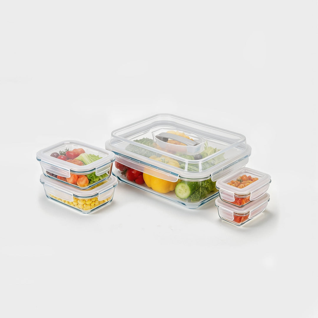 Bake & Carry Glass Set 5 Containers, Vanilla