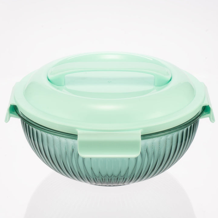 Borosilicate Glass Mixing Bowl Set- Diamond Blue W/ Handle