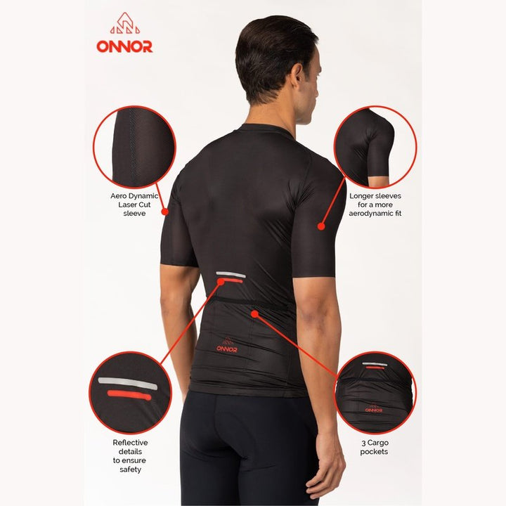 Onnor Sport Men's DNA Black Elite Cycling Jersey