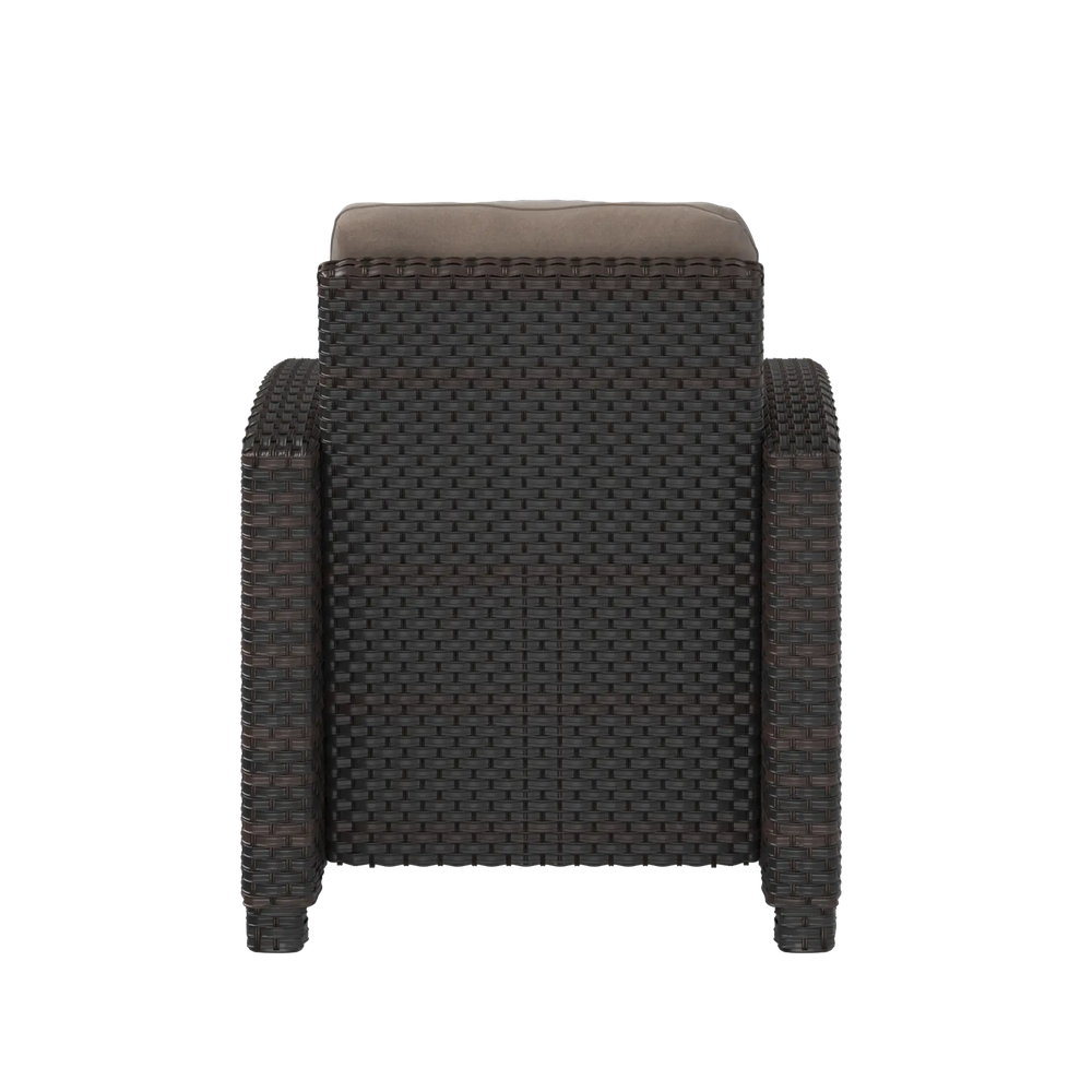 Miles Mocha Outdoor Wicker Club Chair for Patio