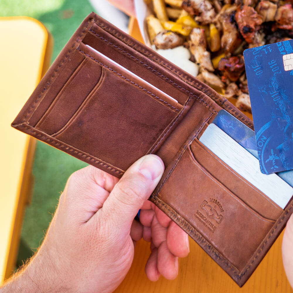 Benjamin Leather Bifold with Front Pocket Wallet