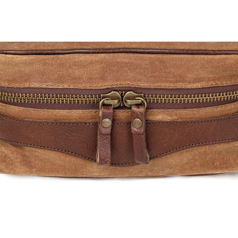 Campaign Waxed Canvas Toiletry Square Shave Kit