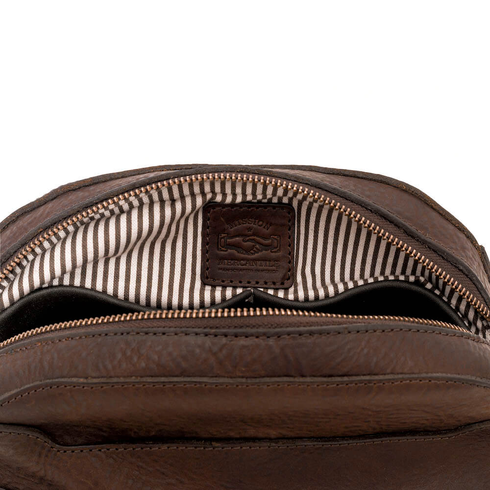 Heritage Leather Stateroom Toiletry Wash Bag