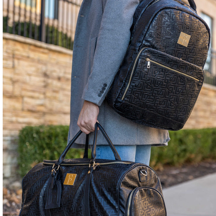 Sole Premise Black Monogram Leather Daily Commuter Bag 150 Made
