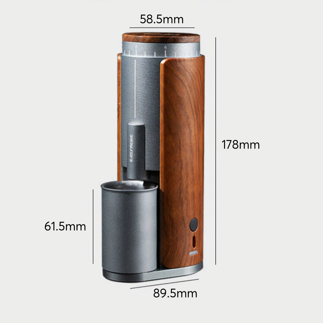 Rechargeable Coffee Grinder with Elegant Wood Cover