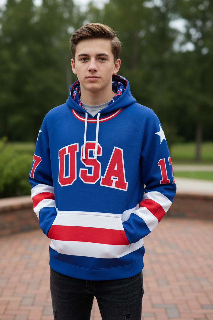 USA Hockey Miracle on Ice 1980 Team Jersey Hoodie