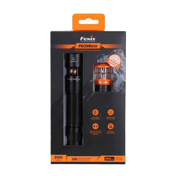 Fenix PD35R ACE Multi-mode Tactical Flashlight + FREE CL01 Mini Lantern
