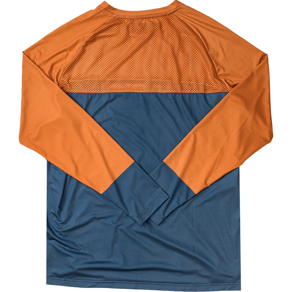 Handup Long Sleeve VenTop Jersey - Burning Orange/Slate Grey