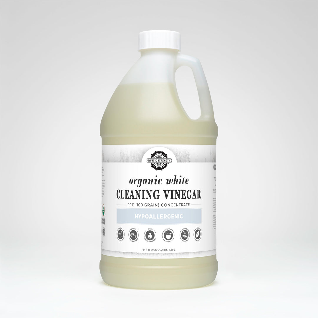 Rustic Strength Organic White Cleaning Vinegar Concentrate | 10% 100 grain
