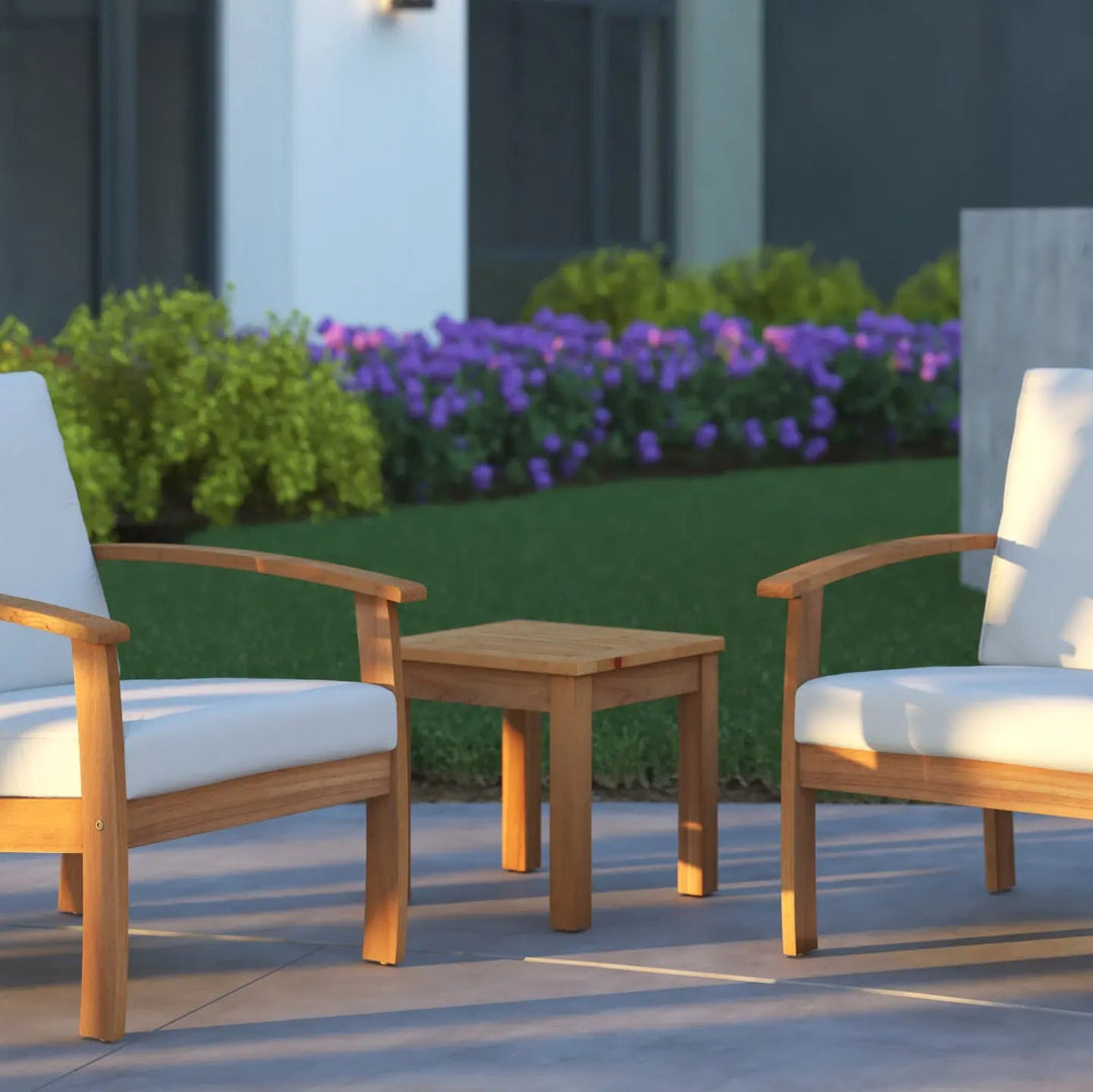 Lio/Oslo Wooden Side Table for Indoor/Outdoor Use