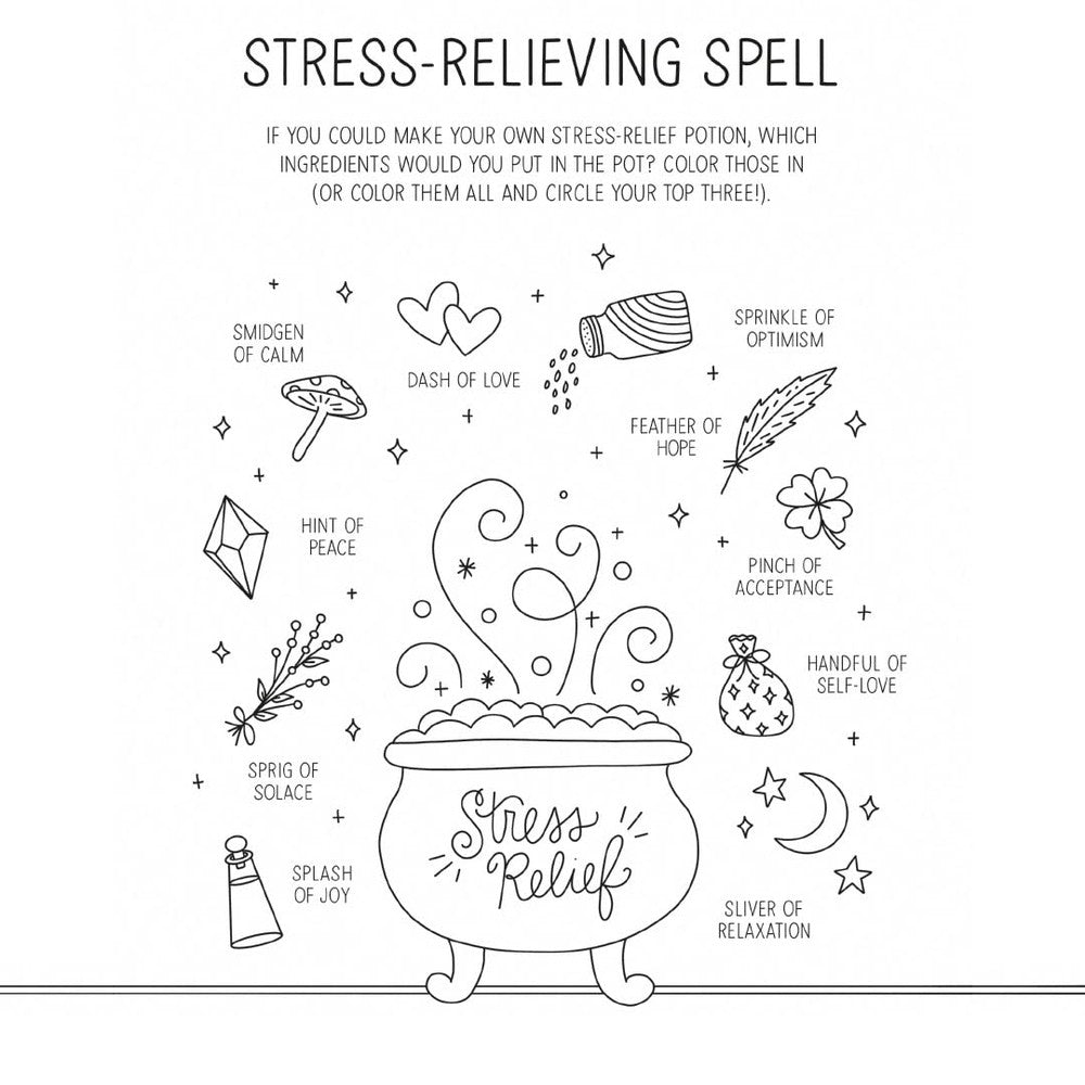 Out of Your Mind: A Journal and Coloring Book to Distract Your Anxious Mind Spiral Bound