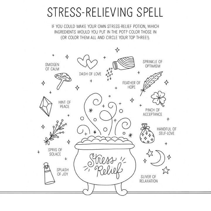 Out of Your Mind: A Journal and Coloring Book to Distract Your Anxious Mind Spiral Bound