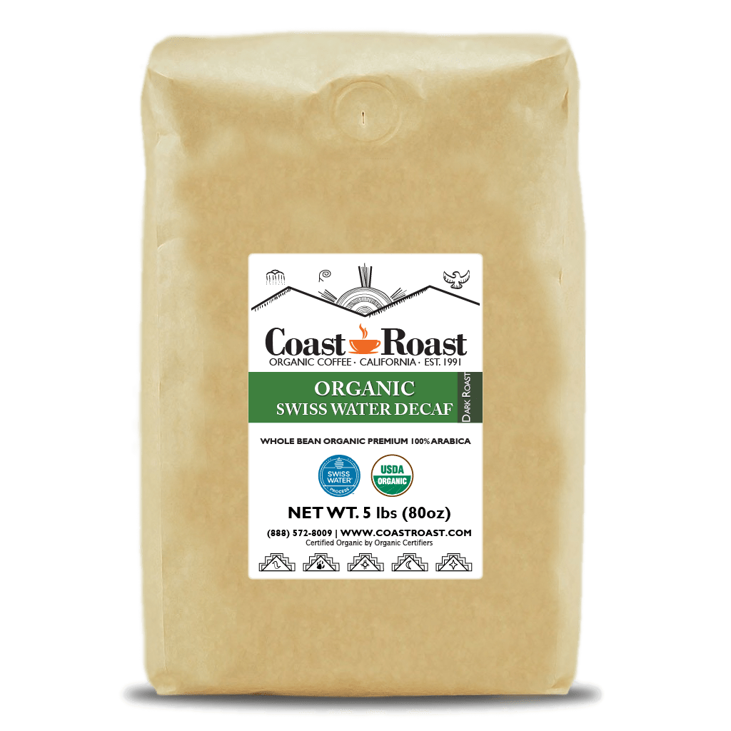 Organic Swiss Water Decaf Whole Bean Coffee
