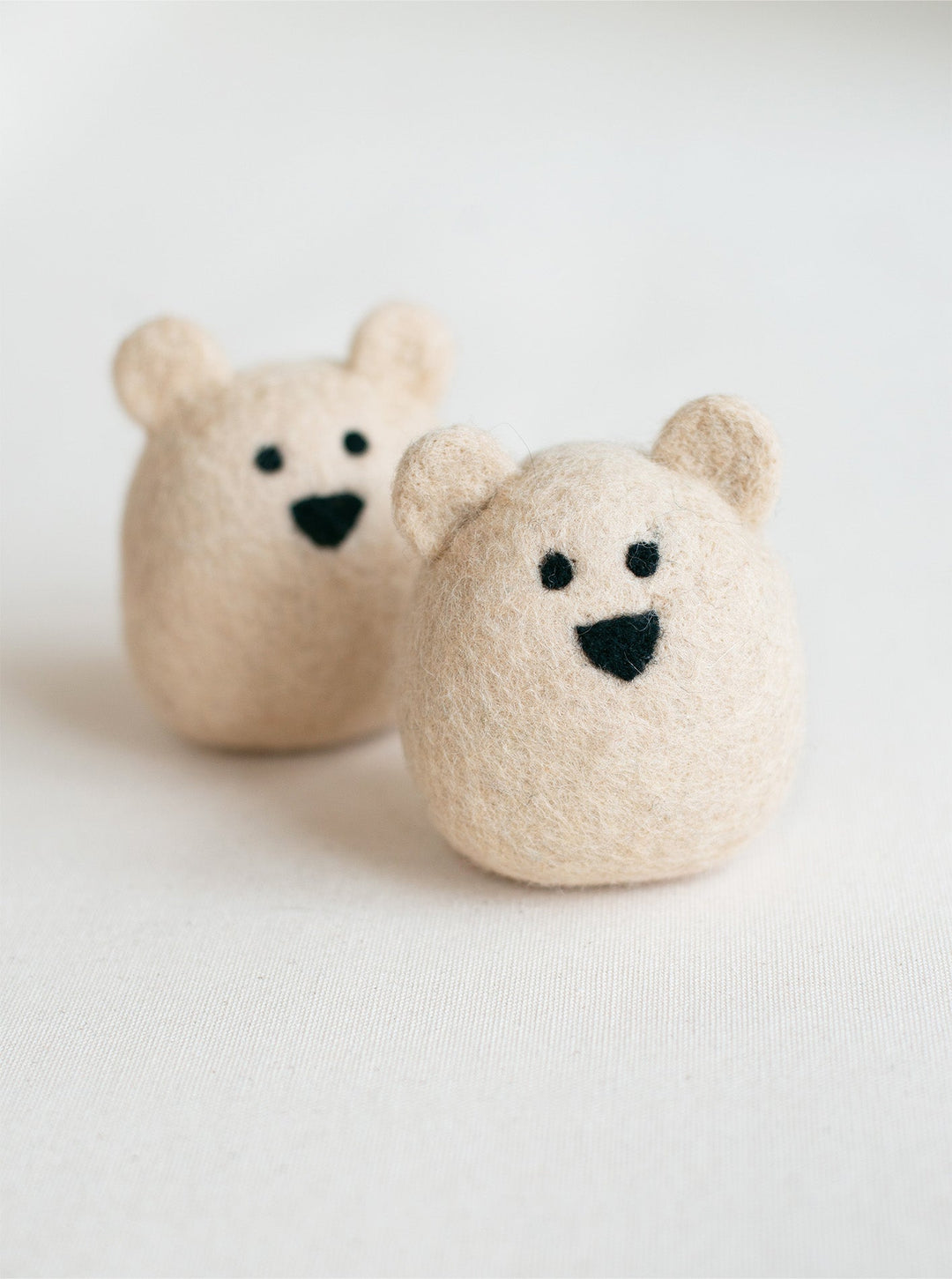Natural Polar Bear Wool Dog Toy for Small Pups