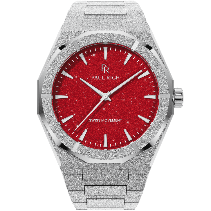 Frosted Star Dust II Silver Red