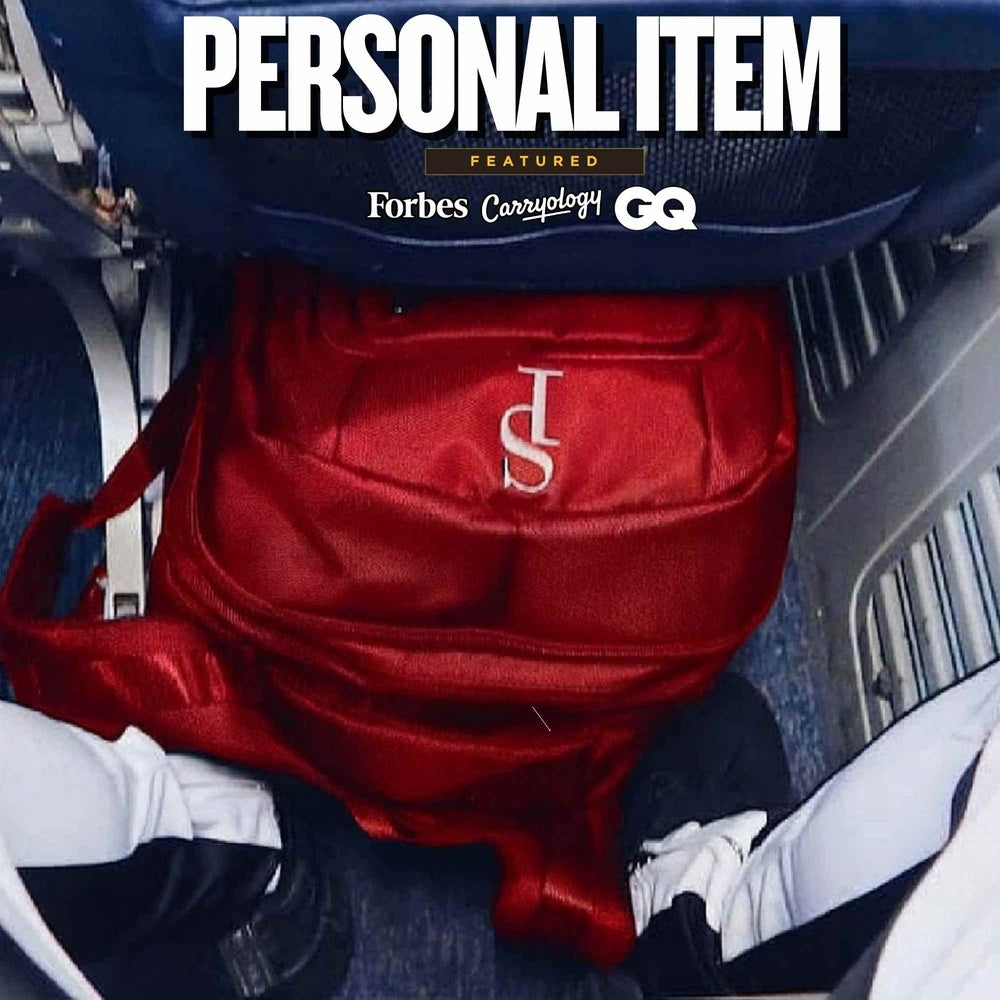 Sole Premise Red Polyester Carry-On Bag Patented Signature Design