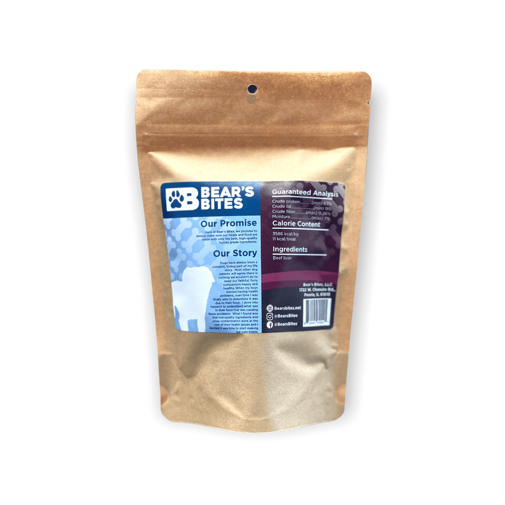 Single Ingredient, Dehydrated Beef Liver Dog Treats