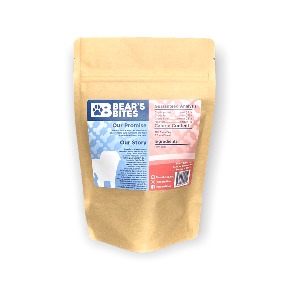 Single Ingredient, Dehydrated Pork Loin Dog Treats