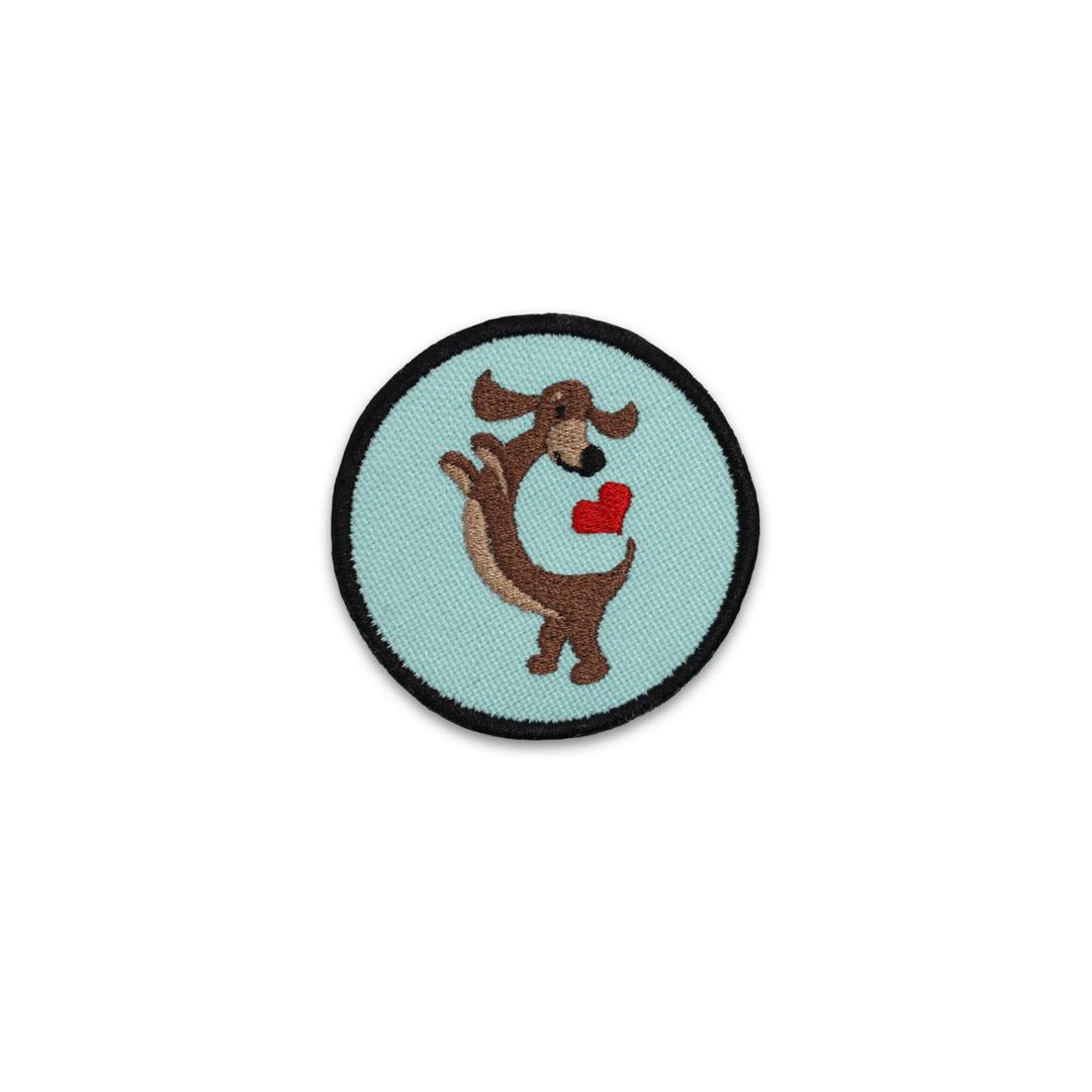 K9 Sport Sack Dachshund Heart Circle Patch