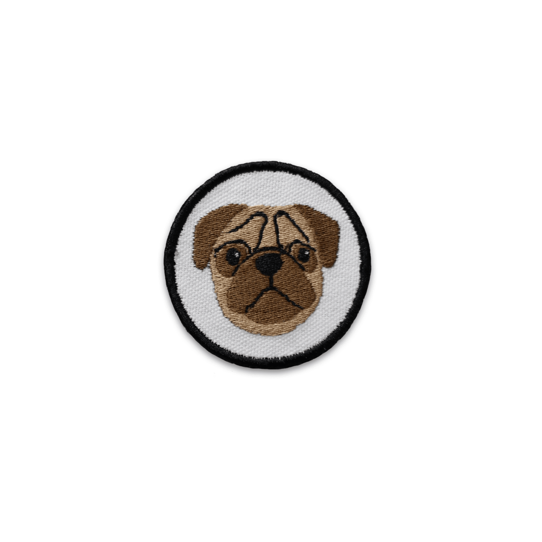 K9 Sport Sack Pug Face Circle Patch