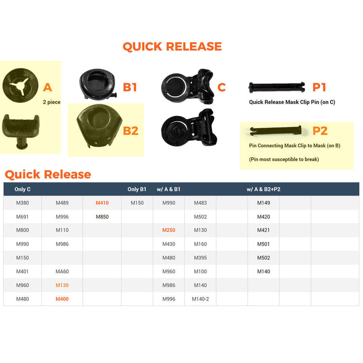 Mask Buckle Replacement for Tilos Masks