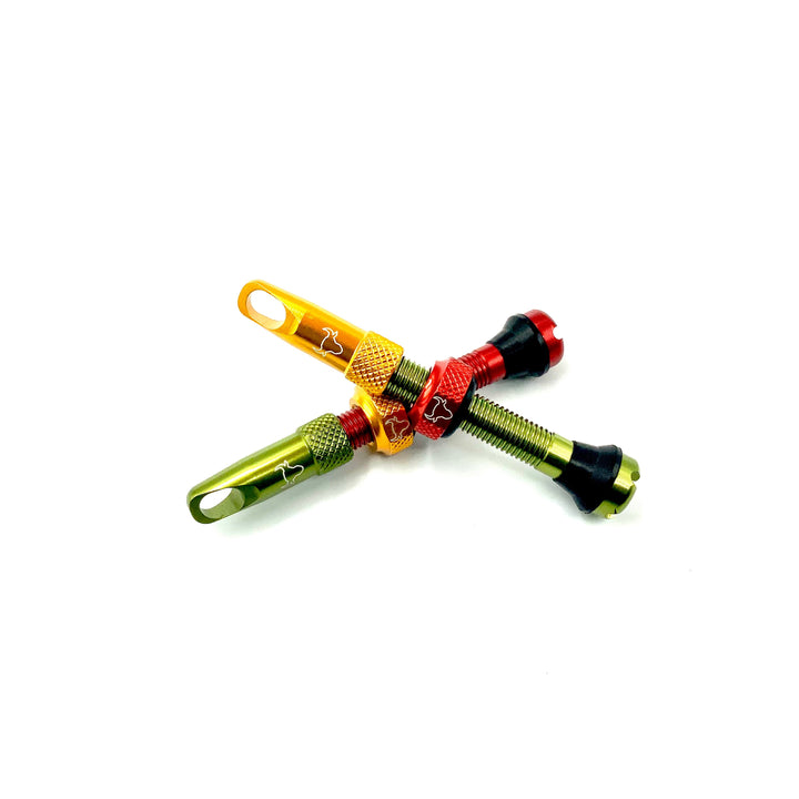 Hold Fast 42mm Insert Compatible Tubeless Valves in 16 Colors