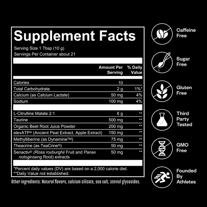 RNWY Extra Mile® Caffeine Free Pre-Workout Supplement