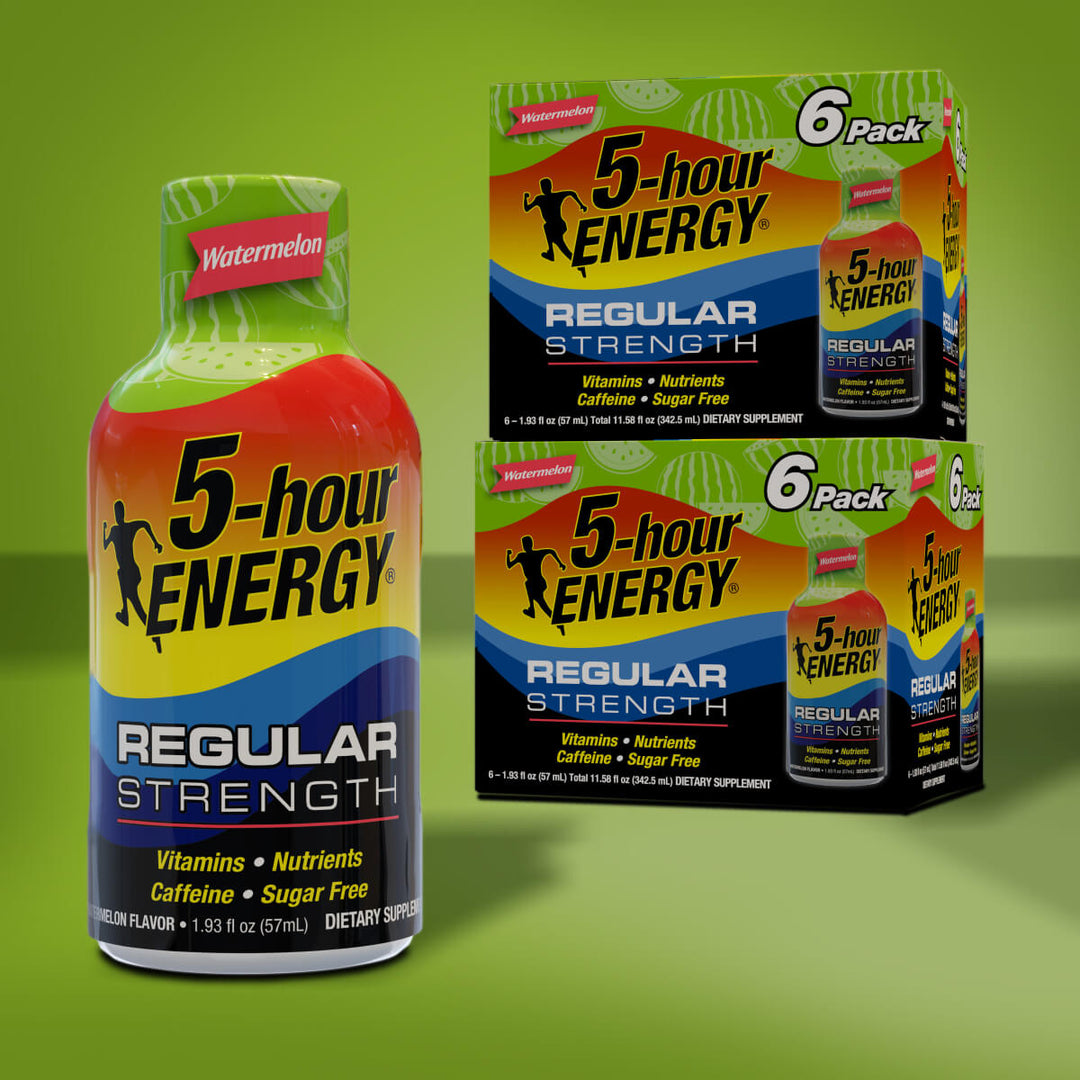 24 Pack 5-hour ENERGY Regular Strength Shots, Watermelon Flavor 1.93 Fl Oz