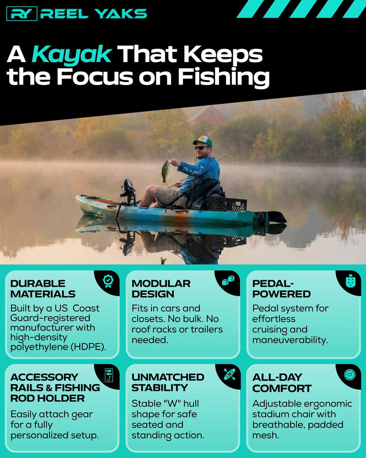Radar 10ft Fin Drive Modular Fishing Kayak
