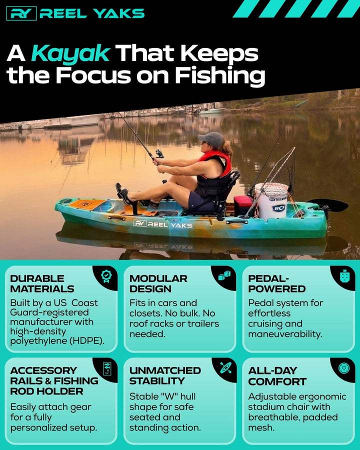 Radar 10ft Propeller Drive Modular Fishing Kayak