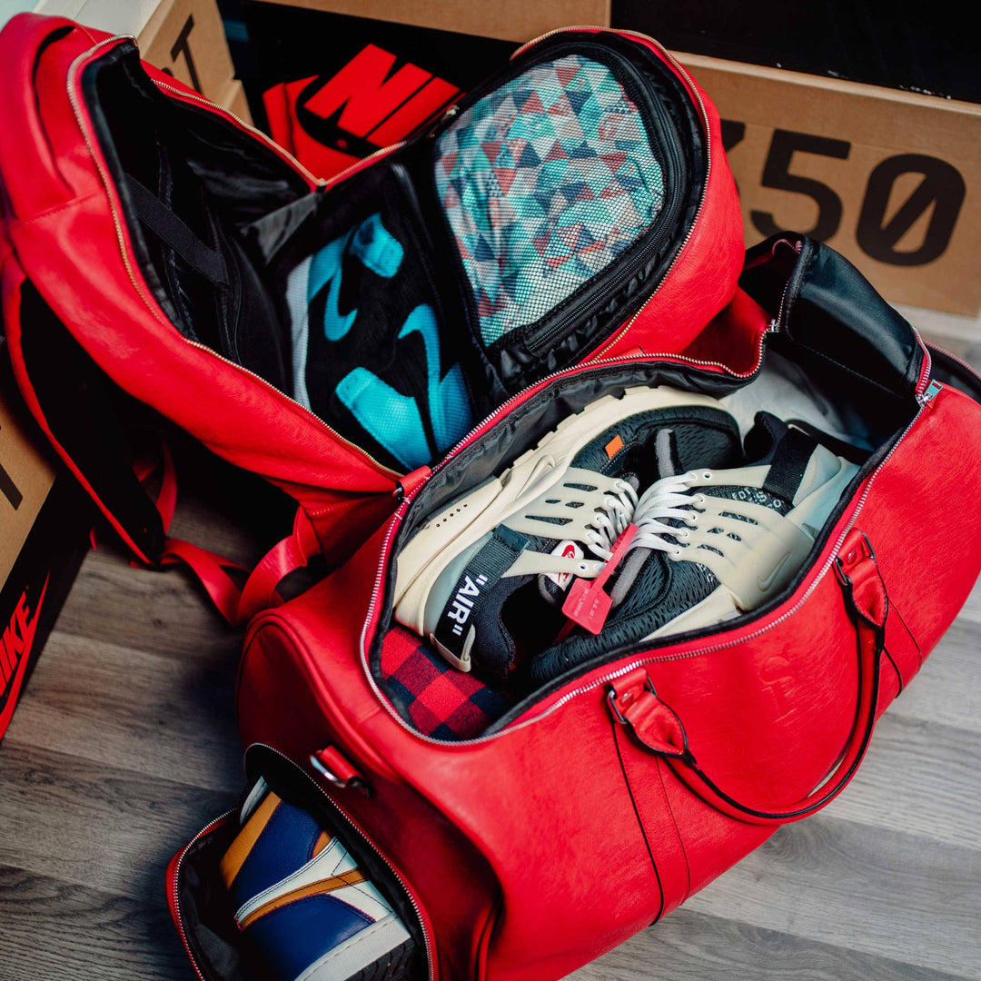 Sole Premise Red Tumbled Leather Daily Commuter Bag