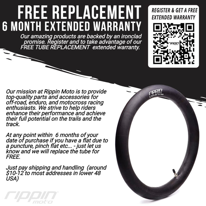 Rippin Moto 70/90-16 2.25/2.5-16 Heavy Duty 16" Inner Tube 3mm Thick